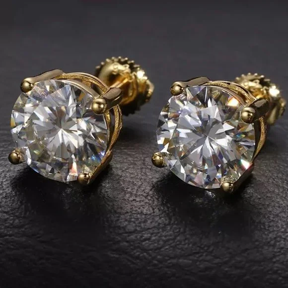 Certified 8ct. t.w. Diamond Round Cut 4-Prong Screw Back Earrings - Picture 4 of 16